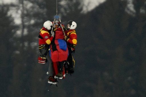 Lindsey Vonn is airlifted to hospital after a fall in Schladming, Austria on February 5, 2013